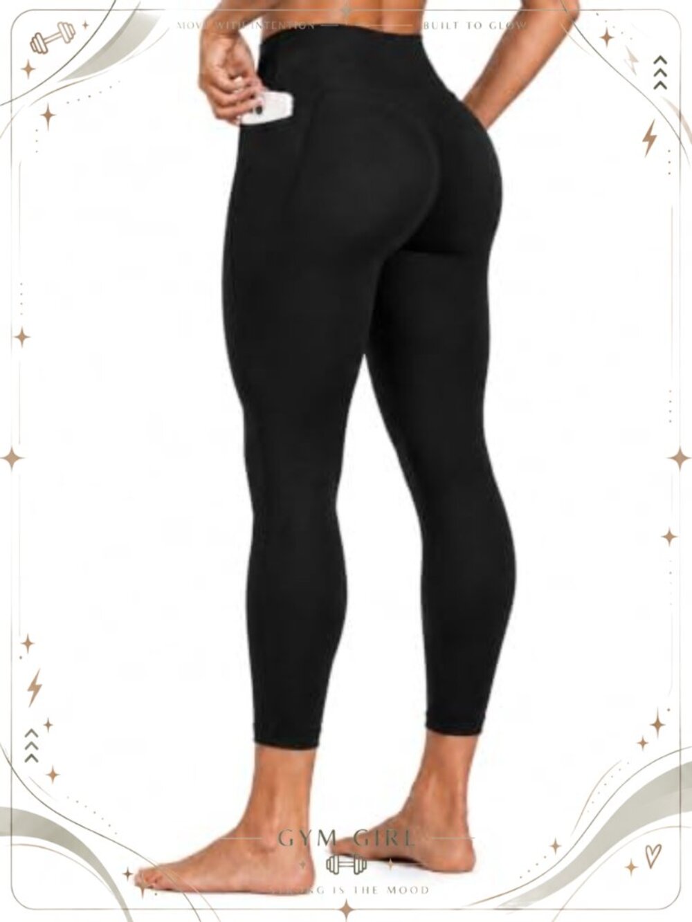 Butt Lifting Workout Leggings with Pockets No Front Seam Scrunch Gym Yoga Pants